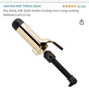 Still in the box 24K gold jumbo curling iron, 2 inch barrel